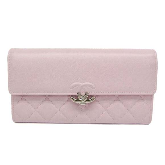 CHANEL Handbags - CHANEL Pink Leather Wallet